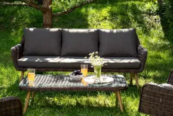 "Прованс" лаунж-зона плетеная из искусственного ротанга, цвет коричневый