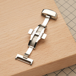 Застежка-бабочка с фиксирующим механизмом, цвет серебро