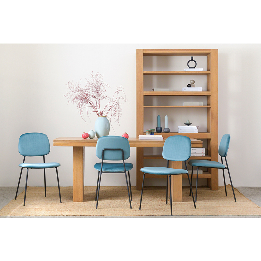 Стул tilla, велюр, темно-бирюзовый