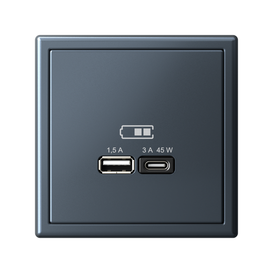 Розетка USB ArtGallery тип A+C 45Вт QC PD высокоскор. ЗУ механизм грифель SE GAL000729