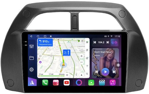 Магнитола для Toyota RAV4 2 2000-2003 - FarCar BM3064M монитор 9.5" QLED на Android 14, TS10, 4+32Гб, CarPlay, 4G SIM-слот