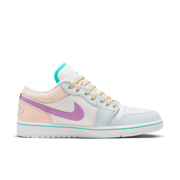 Jordan Air Jordan 1 Подвесные баскетбольные кроссовки с низким верхом Бежево-розовый цвет