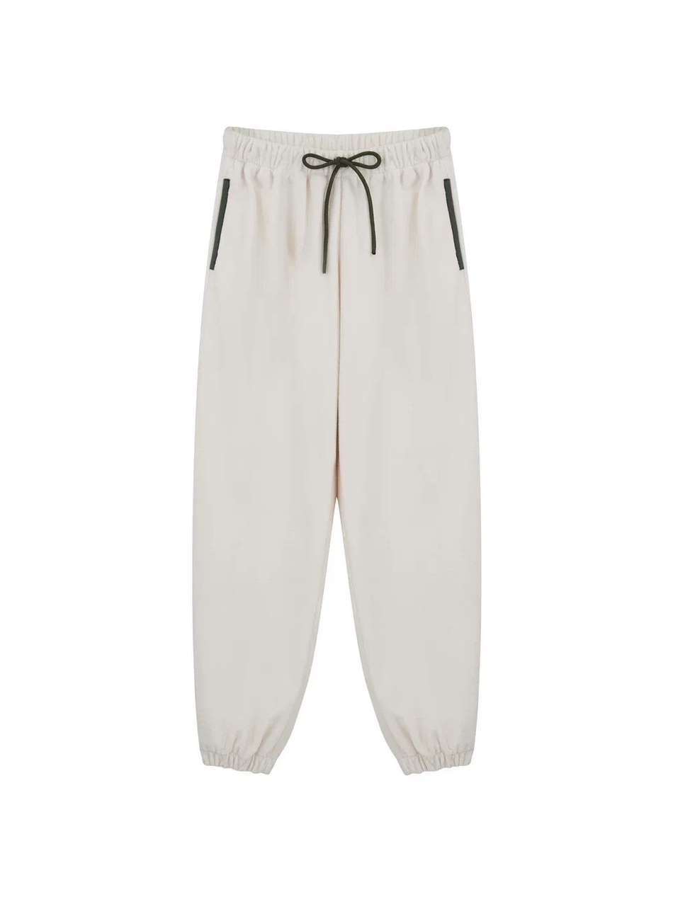 Брюки из флиса молочные