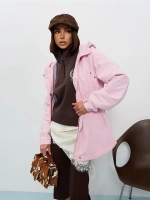 Ветровка с капюшоном удлиненная