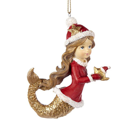 Декоративная подвеска "Русалка с рыбкой"