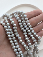 Жемчуг натуральный серый ~ 7мм