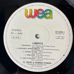 Винтажная виниловая пластинка LP Al Bano and Romina Power Аль Бано И Ромина Пауэр Liberta (Италия 1987)