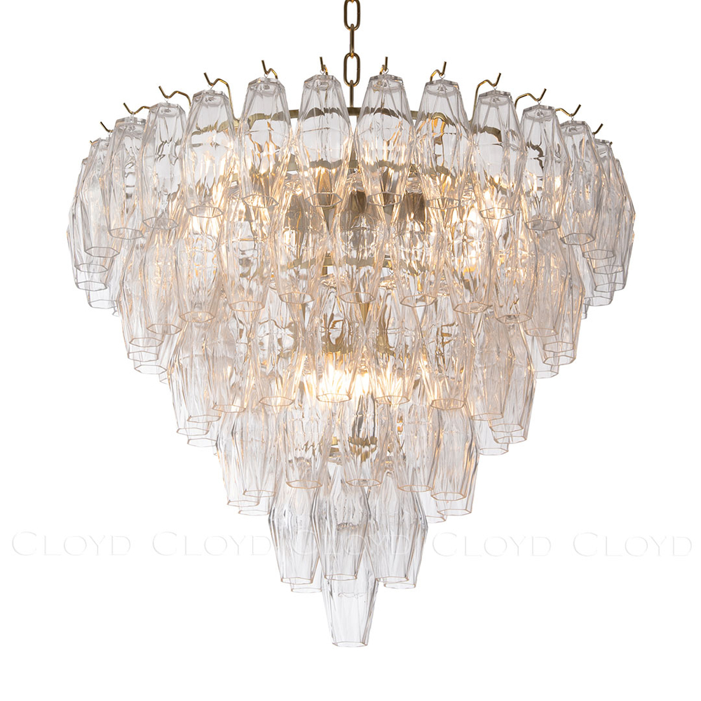 Люстра Cloyd CALCUTTA C9 / Ø60 см - латунь - прозрачн.стекло (арт.11683)