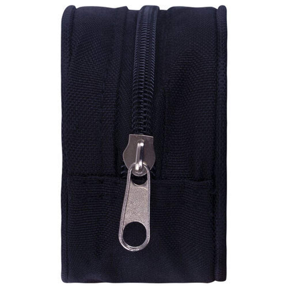 Пенал-косметичка BRAUBERG овальный, полиэстер, "Black", 22х9х5 см, 229271