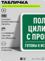Табличка для обеспечения безопасности "Полные цилиндры с пропаном", для офиса, по охране труда для предприятия, организаций, 40х30 см, Silver Plane x Айдентика Технолоджи