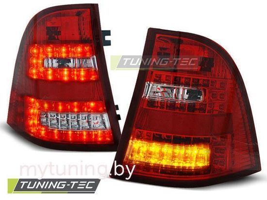 Задние фонари Mercedes ML W163 red white led