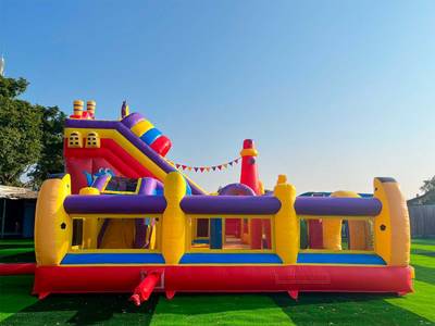 Коммерческий надувной батут «Затерянный остров», 10*9*6 м