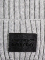 Шапка для мальчика со снудом демисезонная серая