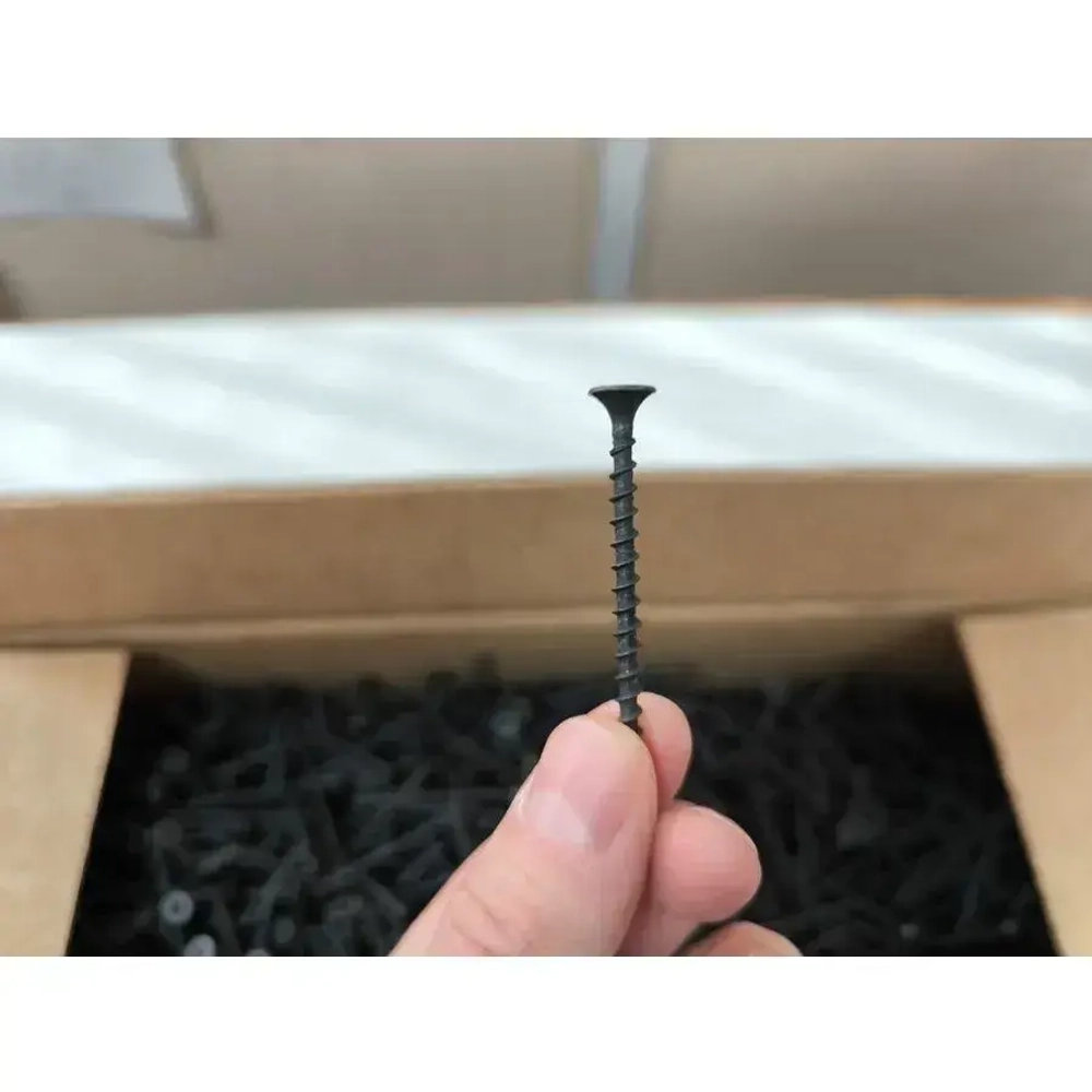 Саморез по дереву черный крупная резьба гипсокартон-дерево 4,2х75, 700 шт, KF000091