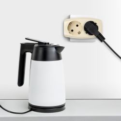 Разветвитель электрический ЭРА SP-2e-I на 2 розетки с заземлением со шторками 16А слоновая кость