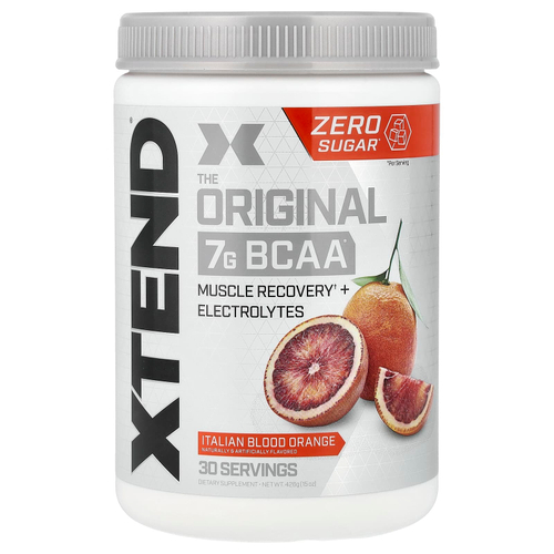 XTEND, The Original, 7 г аминокислот с разветвленной цепью (BCAA), со вкусом итальянского красного апельсина, 435 г (15,3 унции)