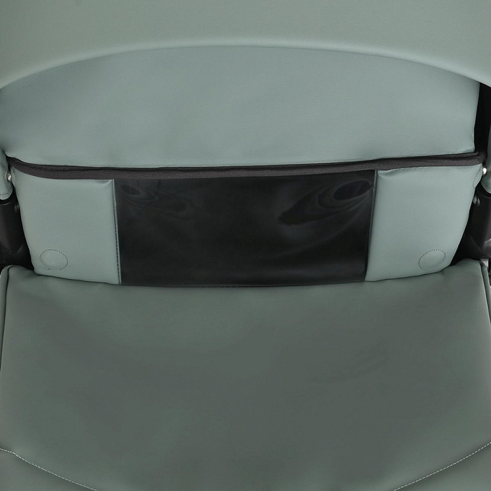 Детская коляска Roan Sol Кожа 3 в 1 с автокреслом Avionaut Silver Black RSL/2023 Misti Mint/Grey/руч. Серый