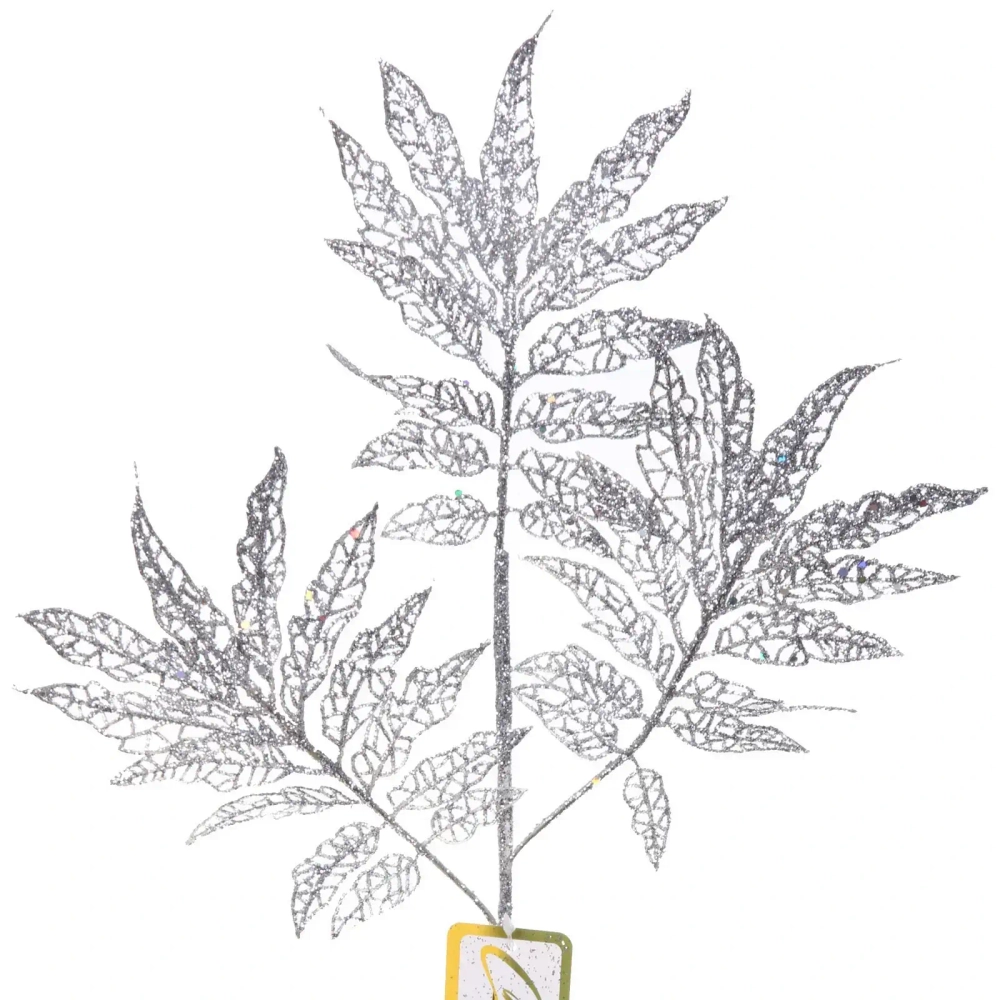 Ветка декоративная «Искристая симфония» 55 см, Серебро