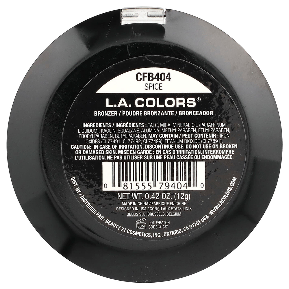 L.A. Colors, бронзер, CFB404, специи, 12 г (0,42 унции)