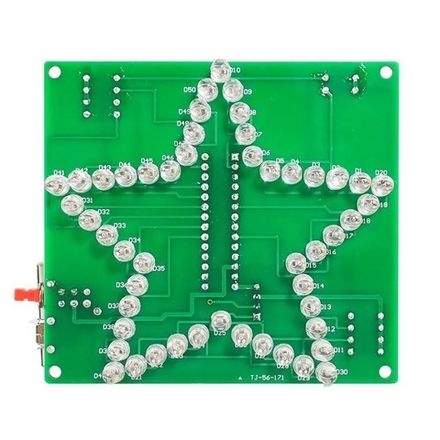 Набор для самостоятельной сборки и пайки (конструктор) "Светодиодная звезда 5В" без корпуса