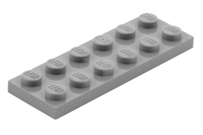 Lego 50шт Плитка 2х6 (серый) 4211452