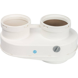 STOUT Элемент дымохода Ø80/80 адаптер для подкл. разд. труб (совместимый  Bosch (фланец ) PP-Ryton