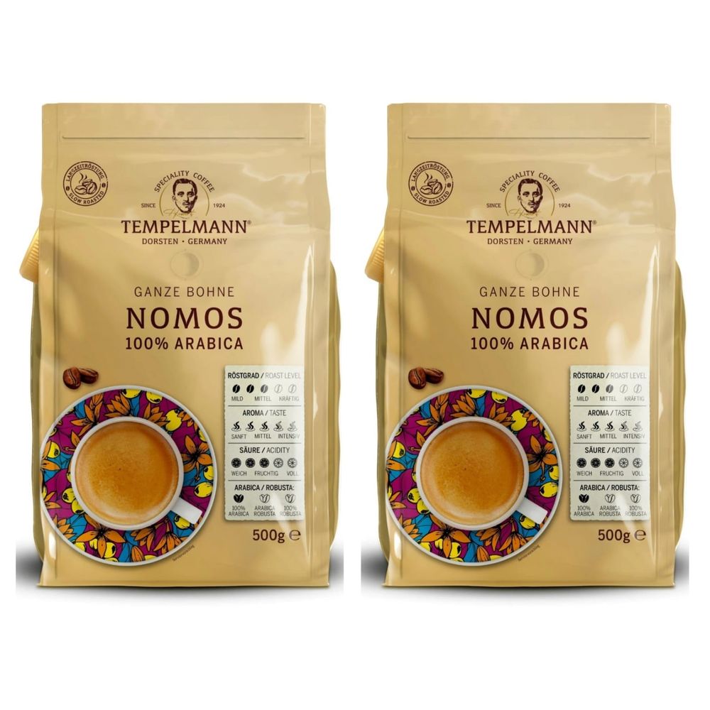 Кофе в зернах Tеmpelmann Nomos 500 г x 2 шт