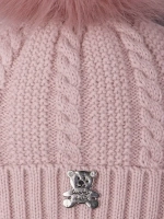 Шапка зимняя вязаная с помпоном для детей