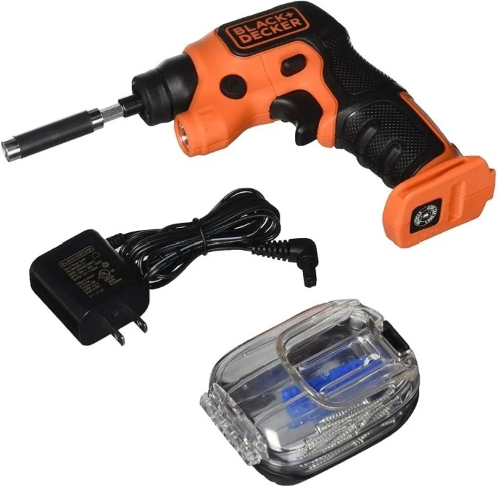 Аккумуляторная отвертка с контейнером BLACK+DECKER BDCSFS30C, 3.6В