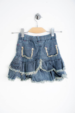 Юбка стильная джинсовая,  на 6/7 лет