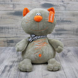 Кот Батон серый 30 см