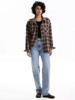 Джинсы relaxed straight синего цвета