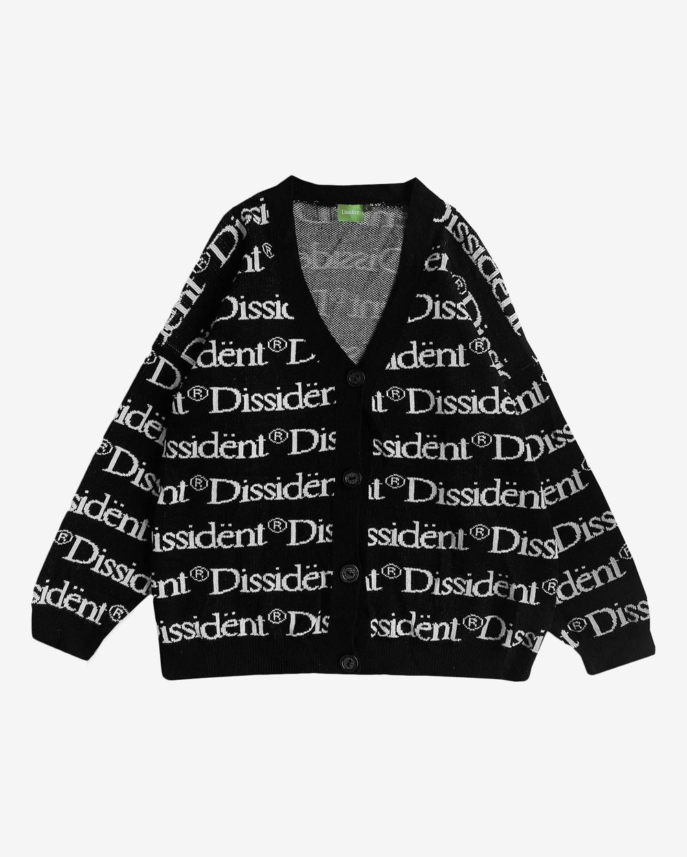 Кардиган Dissident Logo Pattern Черный