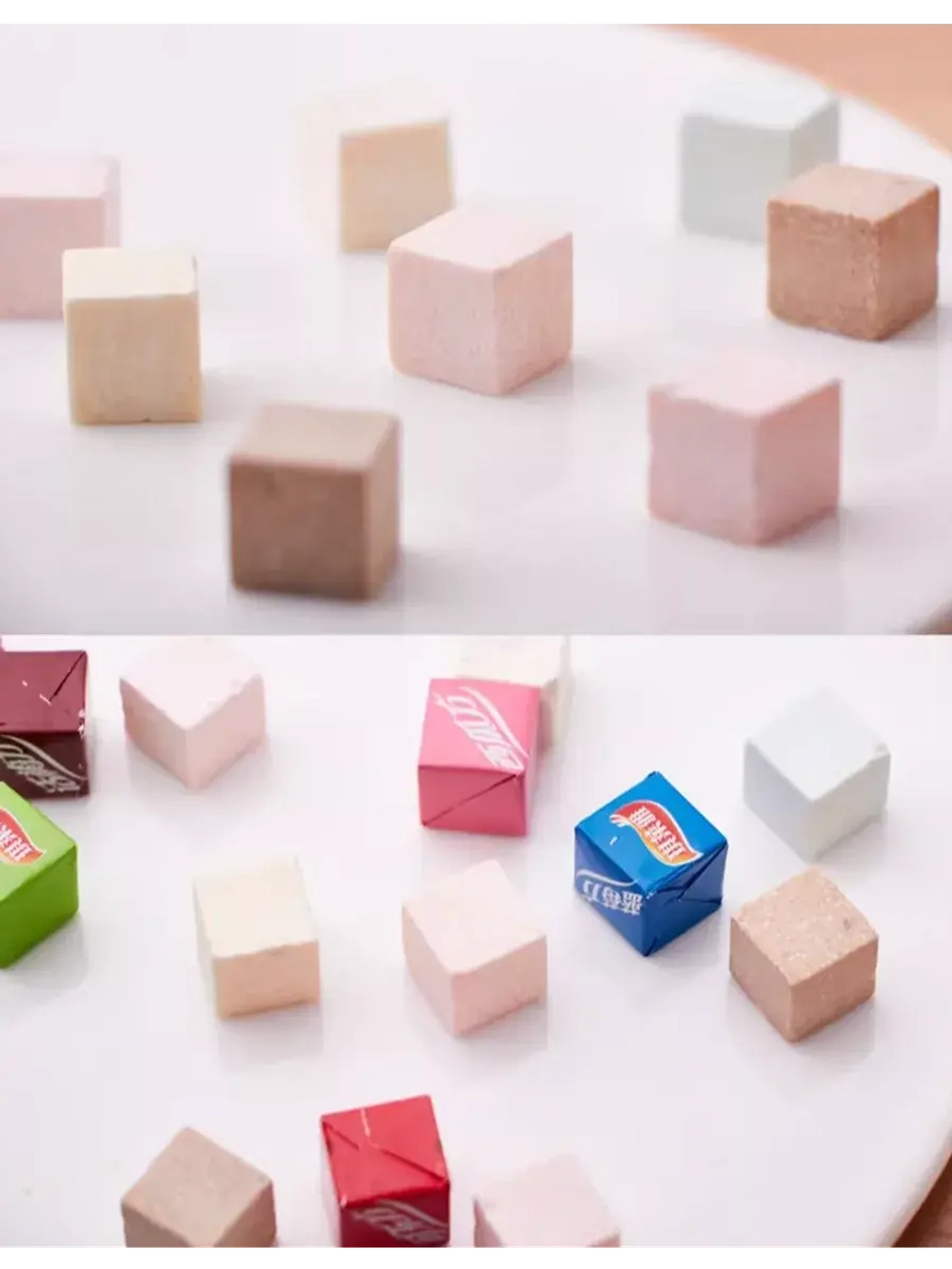 Рассыпчатые конфеты Кубики со вкусом Матча 540 г