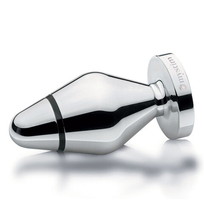 Анальная втулка для электростимуляции John - 10,5 см. (Цвет: серебро)