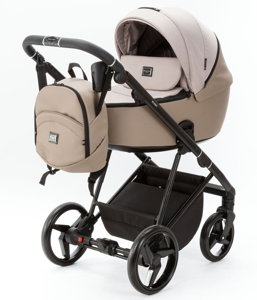 Детская коляска Adamex Blanc 3 в 1 BL-PS140 LUX (СВ. БЕЖ. + БЕЖ. КОЖА)