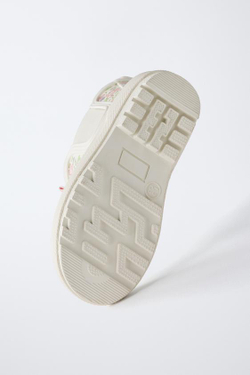 ZARA РЕЗИНОВЫЕ САПОГИ С ЦВЕТОЧНЫМ ПРИНТОМ, БЕЛЫЙ