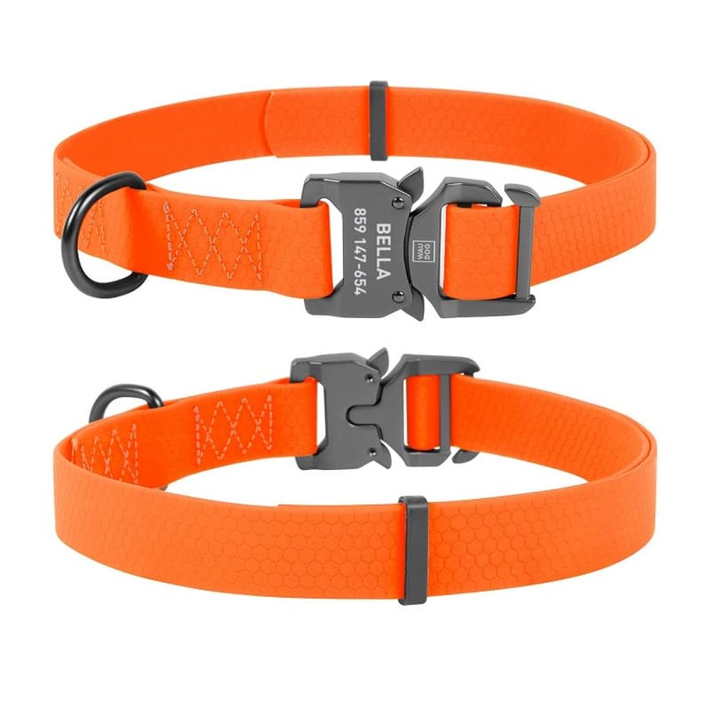Ошейник WAUDOG Waterproof, водостойкий, пряжка-фастекс (ширина 25 мм, длина 35-70 см), оранжевый Ошейник WAUDOG Waterproof, водостойкий, пряжка-фастекс (ширина 25 мм, длина 35-70 см), оранжевый