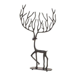 Декор Олень, черный металл 36см