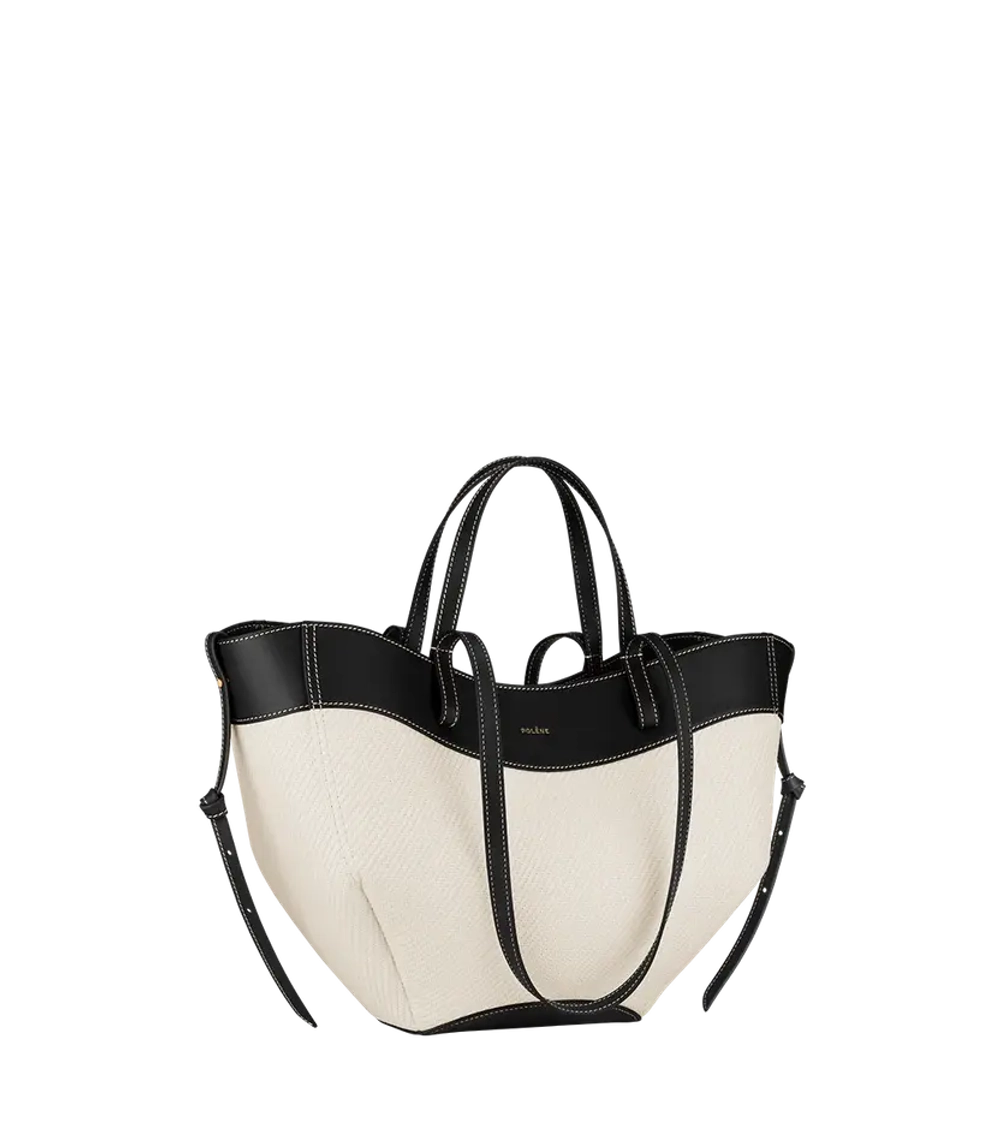 POLENE СУМКА CYME MINI, ЧЕРНЫЙ КАНВАС