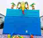 Коммерческий надувной батут "Хамелеон и динозавры" 12*6*6 м