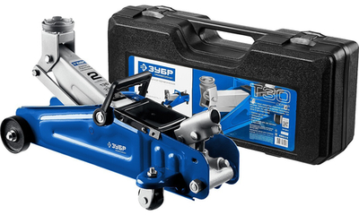 ЗУБР Т-30-K, 2 т, 135 - 330 мм, подкатной гидравлический домкрат в кейсе, Профессионал (43053-2-K)