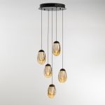 Подвесной светильник MD25090022-5A matt black/champagne