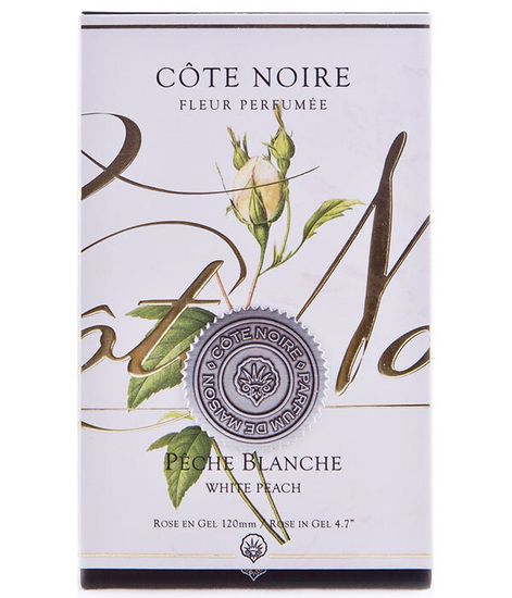 Ароматизированная коралловая роза в прозрачной вазе, Cote Noire