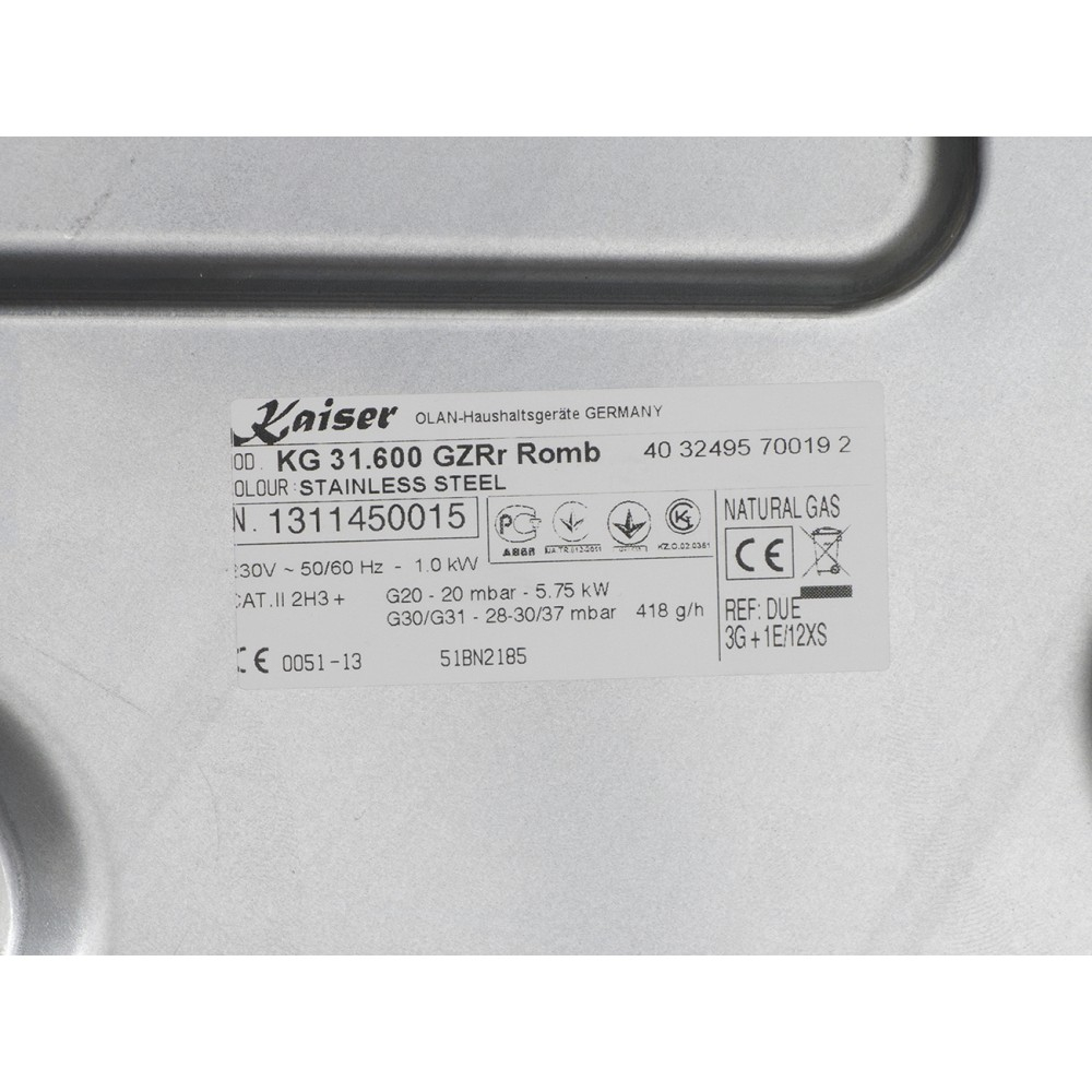 Комбинированная варочная поверхность Kaiser KG 31.600 GZRr