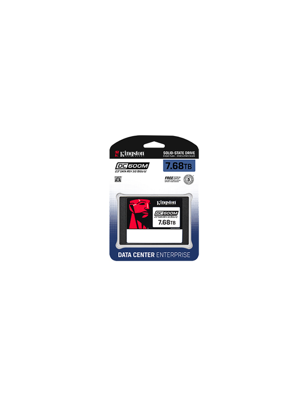 Kingston Enterprise SSD 7,68TB DC600M 2.5" SATA 3 R560/W530MB/s 3D TLC MTBF 2M 94 000/34 000 IOPS 14016TBW (Mixed-Use) 3 years