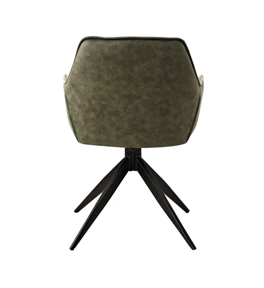 Стул Alba коричневый c коричневой экокожей