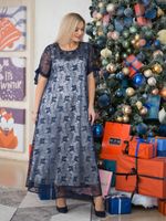 Платье 1298 темно-синий Novita (Акция)