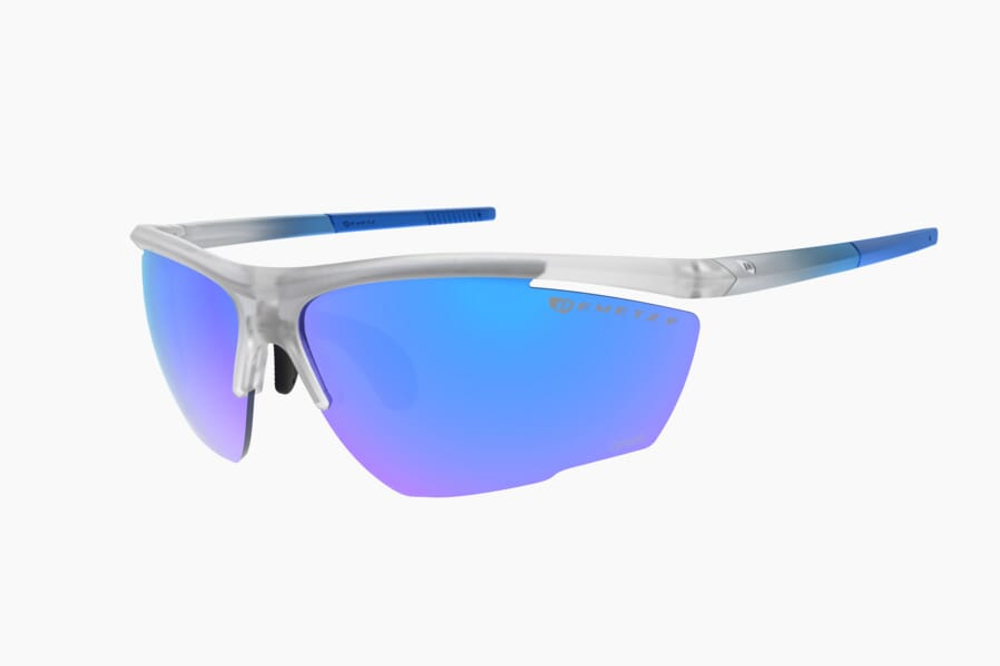 Спортивные очки Demetz Relief L / Matte Crystal / Matte Blue 67-13 Grey Polarized Mirror Electric Blue Cat.3