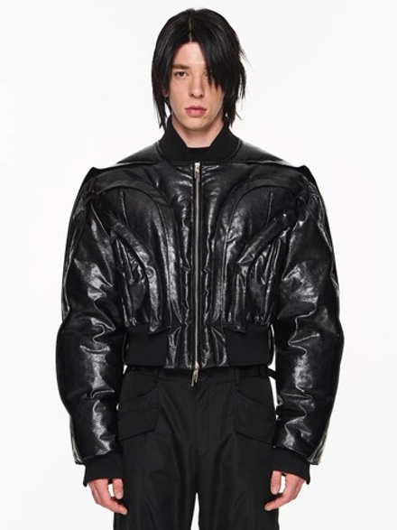 Пуховик BLIND "Dracula" Leather Puffer Jacket